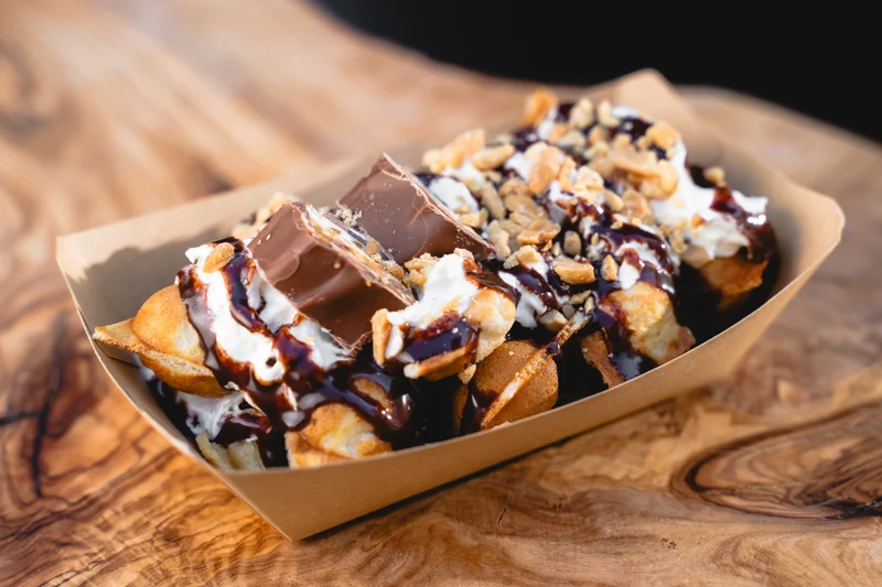 Házi snickerses gofri 1 Házi snickerses gofri